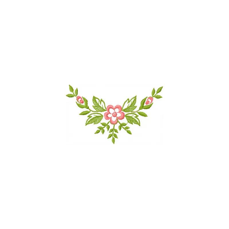 Flower decor embroidery design showcasing intricate floral patterns ideal for embellishing various fabric items.