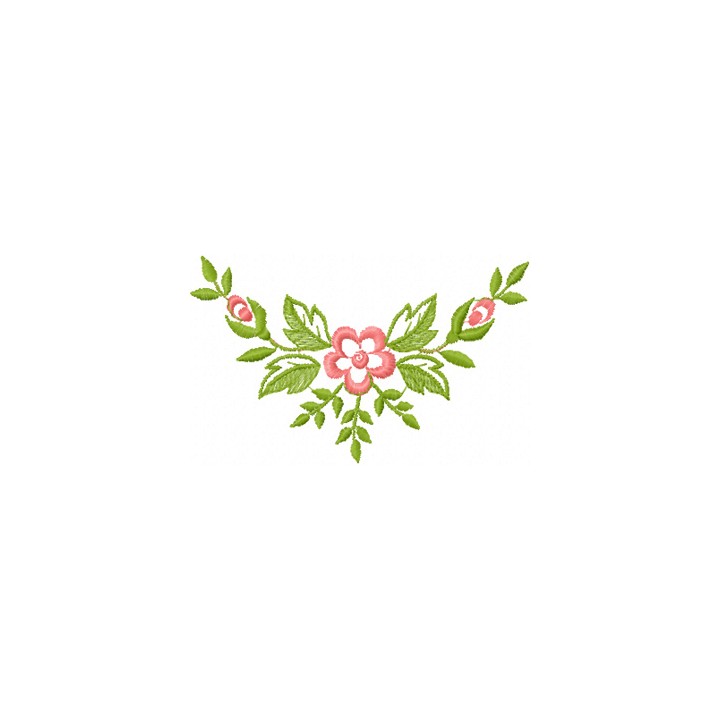 Flower decor embroidery design - Embroidery Design