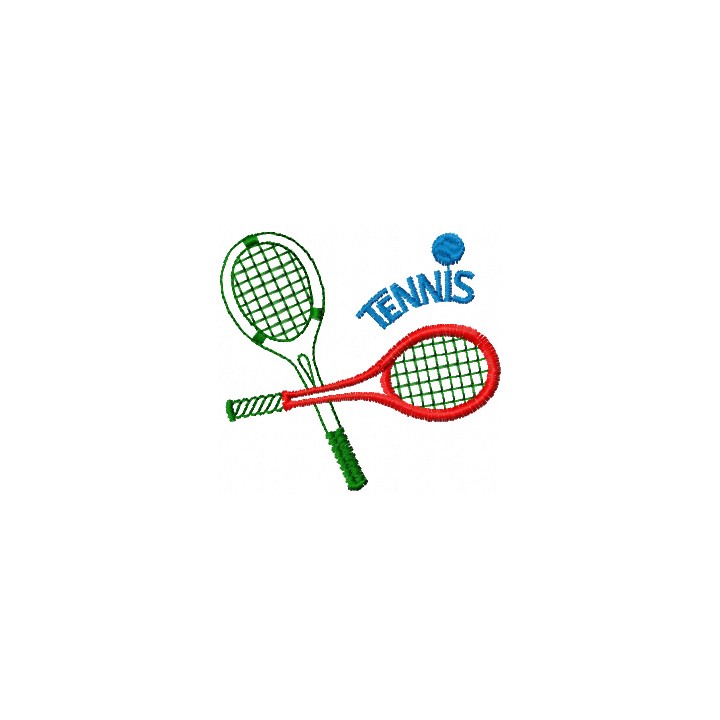 Tennis embroidery design - Embroidery Design