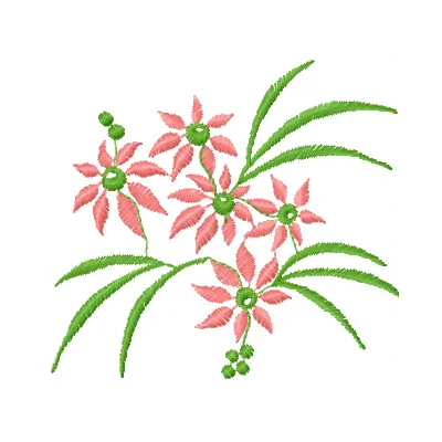 Preview of a flowers bouquet embroidery design, showcasing intricate floral motifs for creative stitching projects.