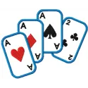Embroidery design featuring playing cards, perfect for stitching on caps, t-shirts, or tote bags.