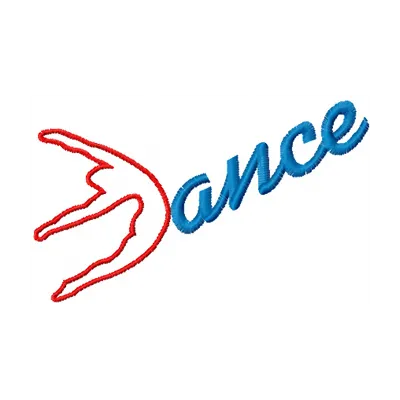Preview of a dance embroidery design featuring graceful figures in motion, ideal for embellishing t-shirts and tote bags.