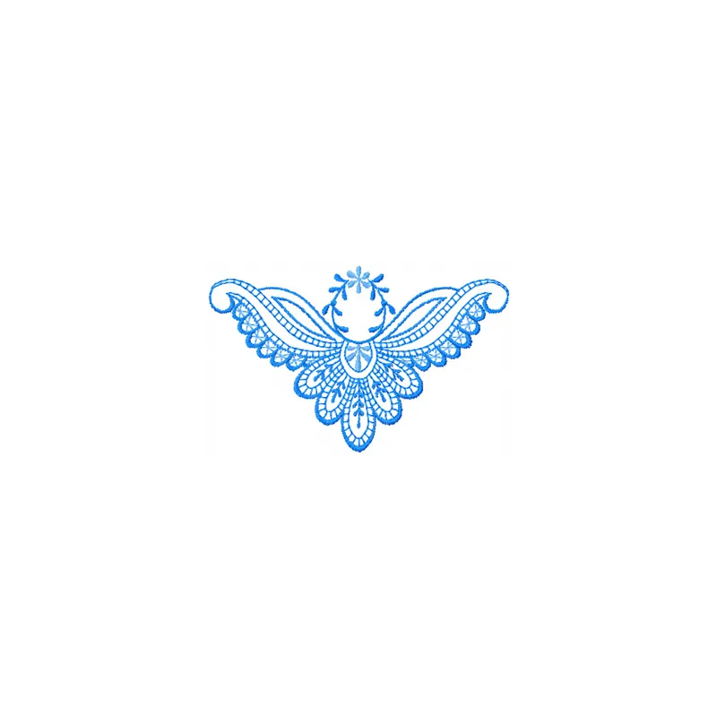 Blue Rhapsody embroidery design showcasing intricate floral motifs suitable for FSL and decoration projects.