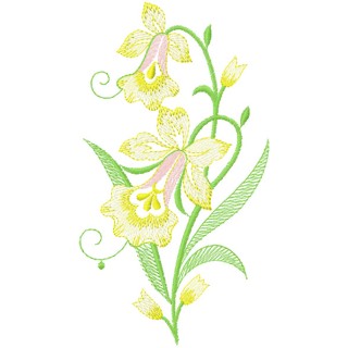 Elegant flower embroidery design - Embroidery Design