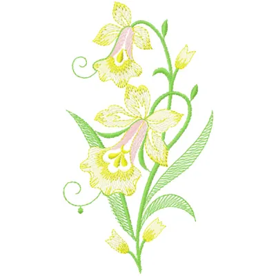 Preview of an elegant flower embroidery design showcasing intricate floral details for creative stitching projects.