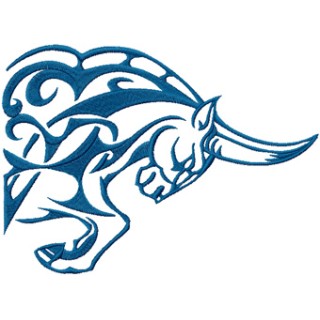 Tribal Bull embroidery design - Embroidery Design