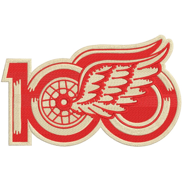 Detroit Red Wings Unveil Centennial Logo embroidery design - Embroidery Design
