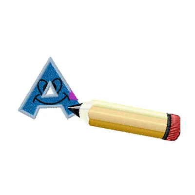 Back to school embroidery design featuring colorful alphabet and numbers, ideal for personalizing t-shirts and backpacks.