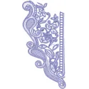 Delicate lace collar embroidery design showcasing intricate stitching patterns for elegant garment embellishment.