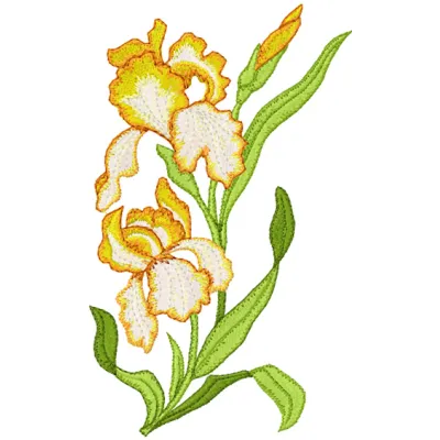 Preview of Orchids embroidery design showcasing intricate floral patterns for creative stitching projects.