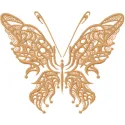 Preview of the Fantastic Butterfly Old Clown embroidery design featuring a whimsical insect motif.