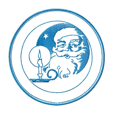 Santa Claus embroidery design showcasing a festive motif perfect for holiday projects and decorations.