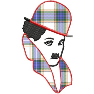 Charlie Chaplin embroidery design - Embroidery Design