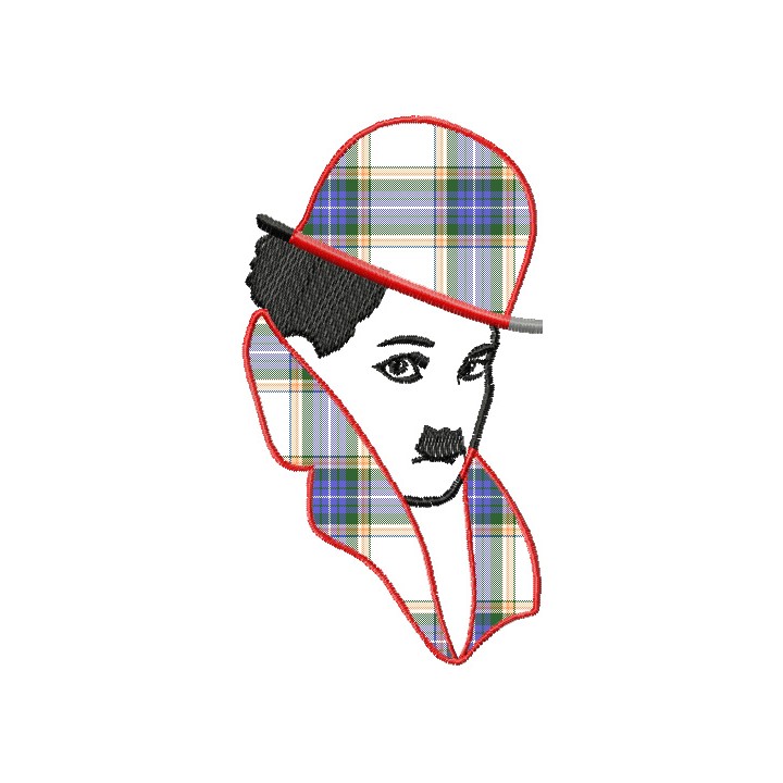 Charlie Chaplin embroidery design - Embroidery Design