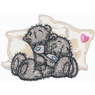 Teddy Bear we sleep embroidery design - Embroidery Design
