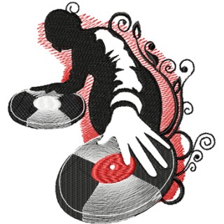 Disco Man embroidery design - Embroidery Design