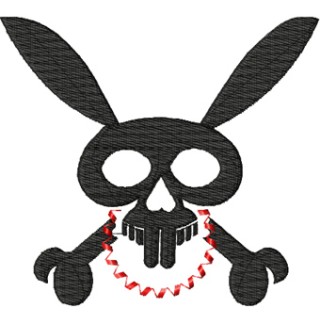 Crazy Bunny Tribal embroidery design - Embroidery Design