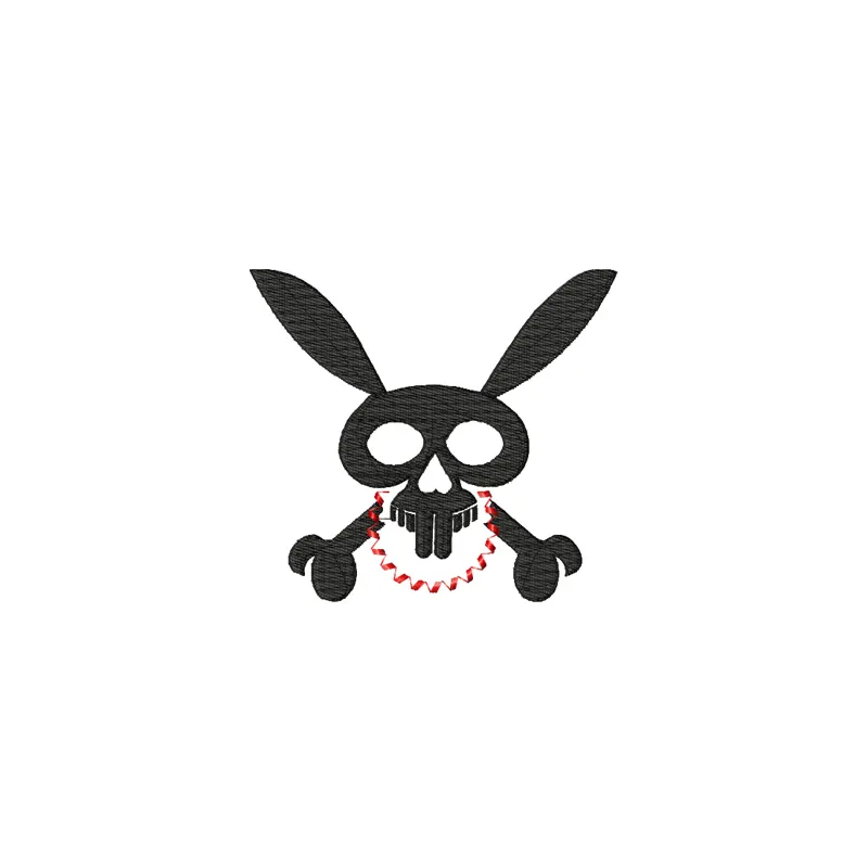 Preview of the Crazy Bunny Tribal embroidery design featuring intricate tribal symbols and motifs.