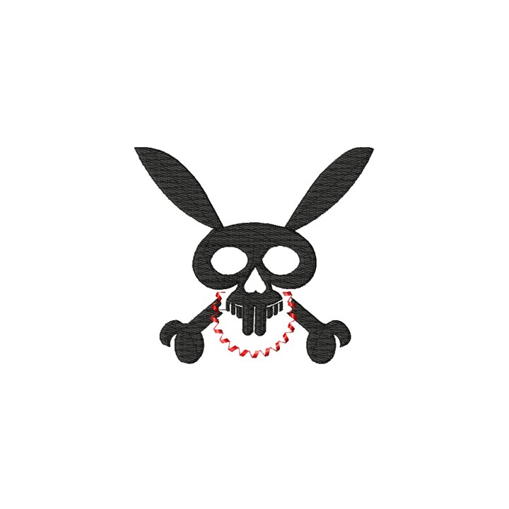 Crazy Bunny Tribal embroidery design - Embroidery Design