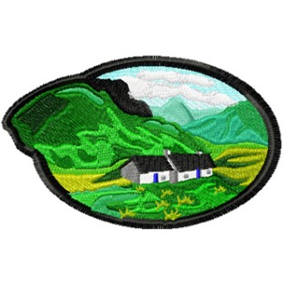 Georgian landscape embroidery design - Embroidery Design