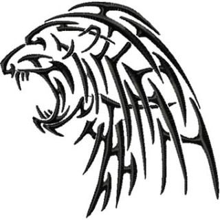 Tribal Coguar embroidery design - Embroidery Design