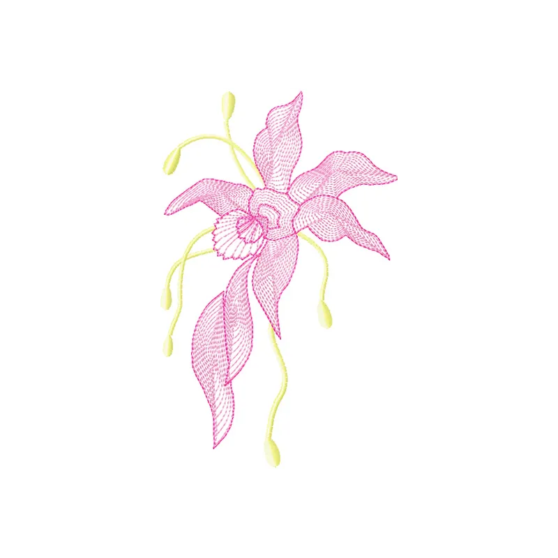 Air Flowers embroidery design showcasing delicate floral motifs for embellishing various fabric items.
