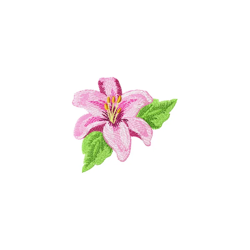 Orchid embroidery design showcasing delicate floral details, perfect for enhancing apparel and home decor.