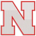 Nebraska Cornhuskers Primary Dark Logo 2016 embroidery design featuring bold red and white colors.
