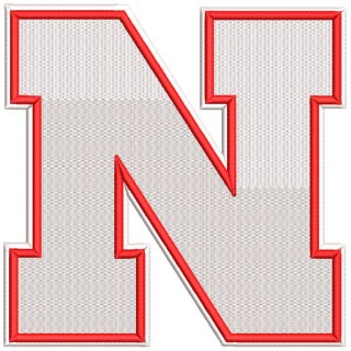 Nebraska Cornhuskers Primary Dark Logo 2016 embroidery design - Embroidery Design