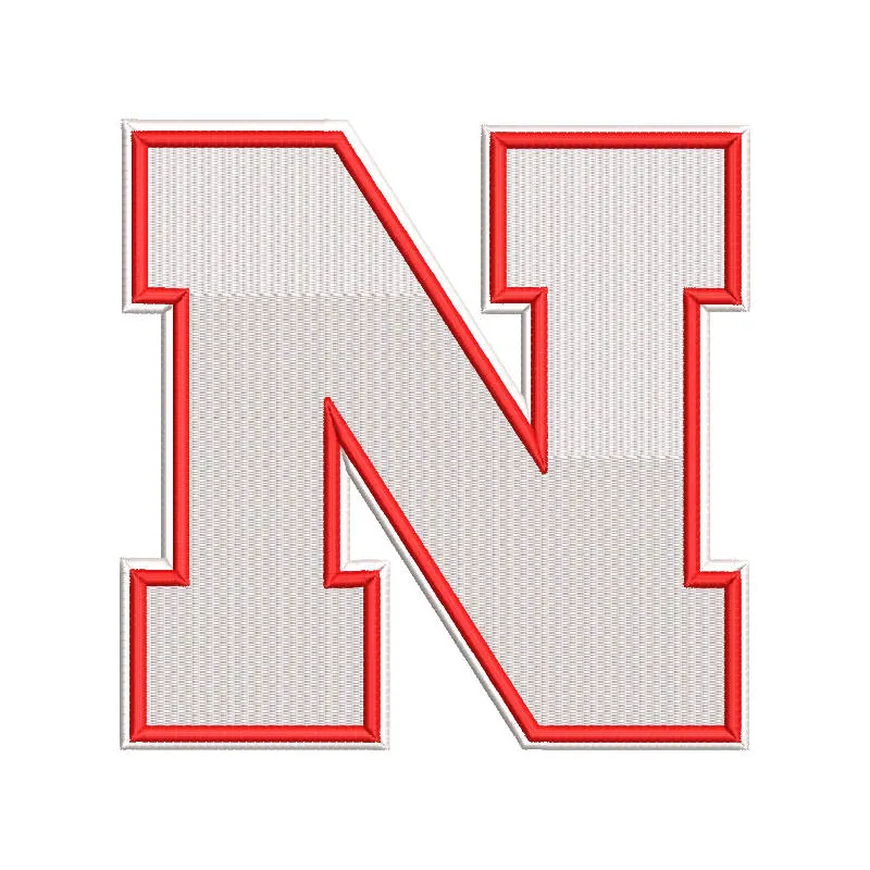 Nebraska Cornhuskers Primary Dark Logo 2016 embroidery design featuring bold red and white colors.