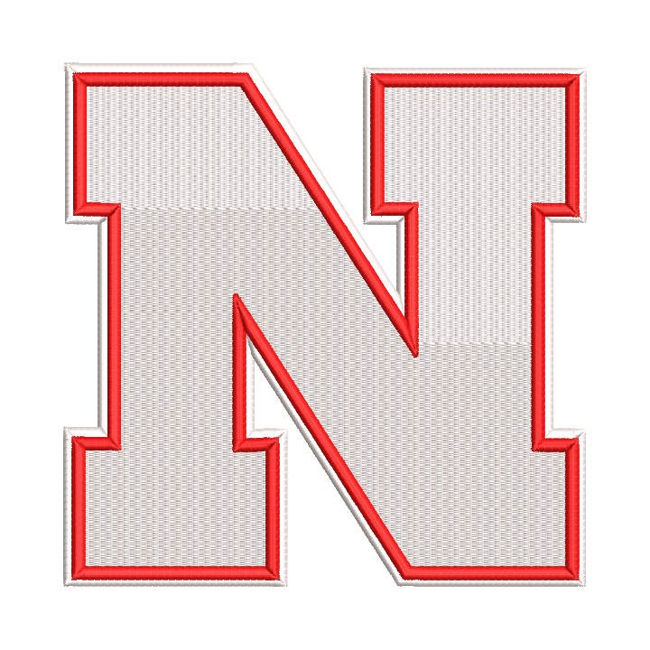 Nebraska Cornhuskers Primary Dark Logo 2016 embroidery design - Embroidery Design