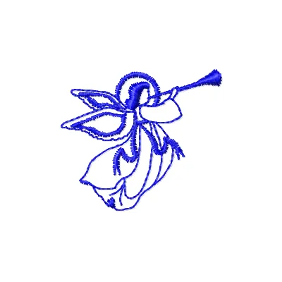 Angel embroidery design showcasing intricate stitching patterns, perfect for holiday-themed projects.