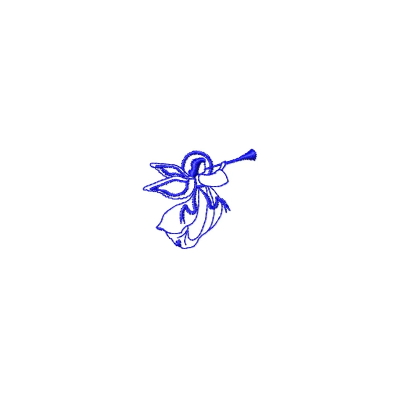 Angel embroidery design showcasing intricate stitching patterns, perfect for holiday-themed projects.