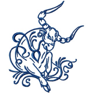 Tribal Bull embroidery design - Embroidery Design