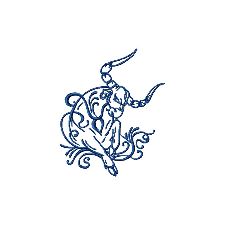 Tribal Bull embroidery design - Embroidery Design