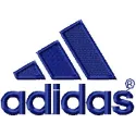 Adidas embroidery design featuring the iconic logo, ready for stitching on apparel and accessories.