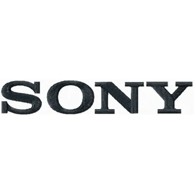 Sony logo embroidery design showcased on a black cap, perfect for adding a creative touch to your accessories.