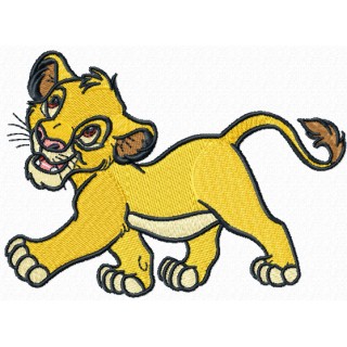 Simba Walking embroidery design - Embroidery Design