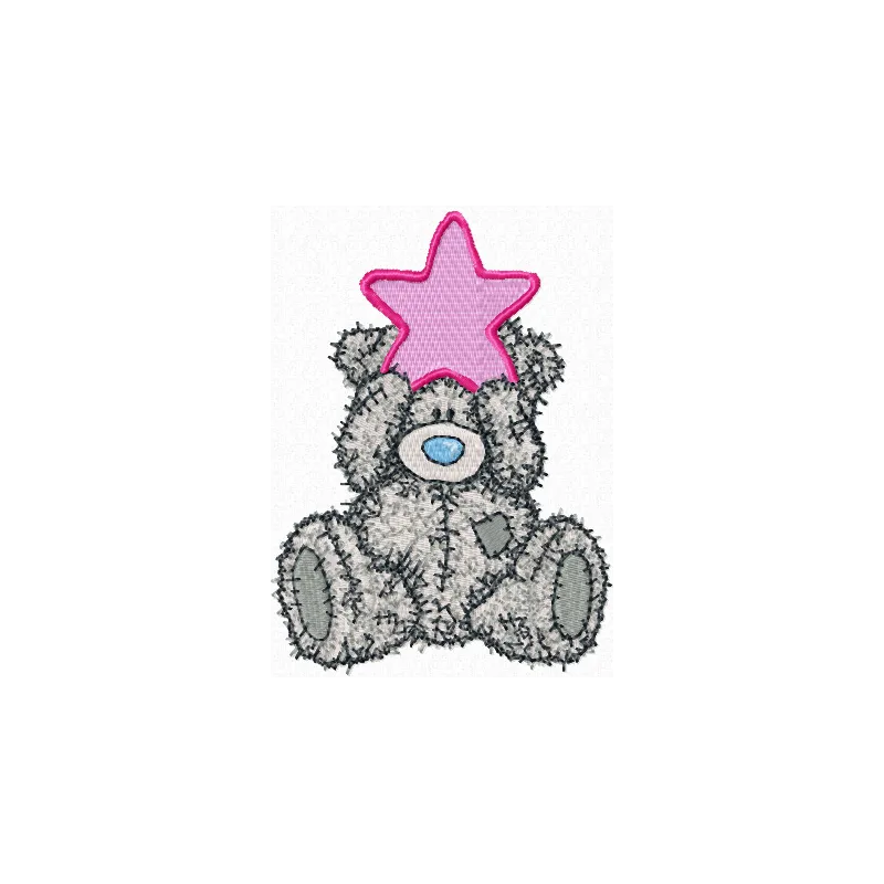 Preview of the Teddy Bear Happy Christmas embroidery design featuring a cheerful teddy for festive stitching.