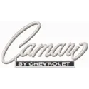 Camaro by Chevrolet logo embroidery design showcasing intricate stitching patterns for automotive enthusiasts.
