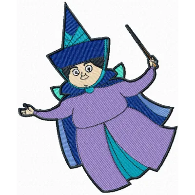 Merryweather embroidery design featuring the character from Sofia The First, ideal for creating charming stitched motifs.