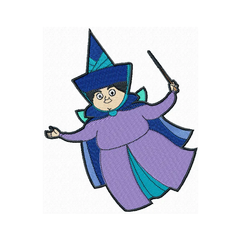 Merryweather embroidery design featuring the character from Sofia The First, ideal for creating charming stitched motifs.