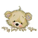 Preview of the 'My Time With You' embroidery design featuring a charming teddy bear motif.