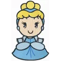 Disney Cuties Aurora embroidery design featuring the beloved Sleeping Beauty character in vibrant colors.