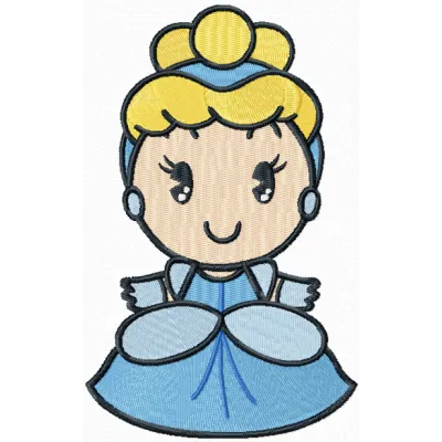 Disney Cuties Aurora embroidery design featuring the beloved Sleeping Beauty character in vibrant colors.