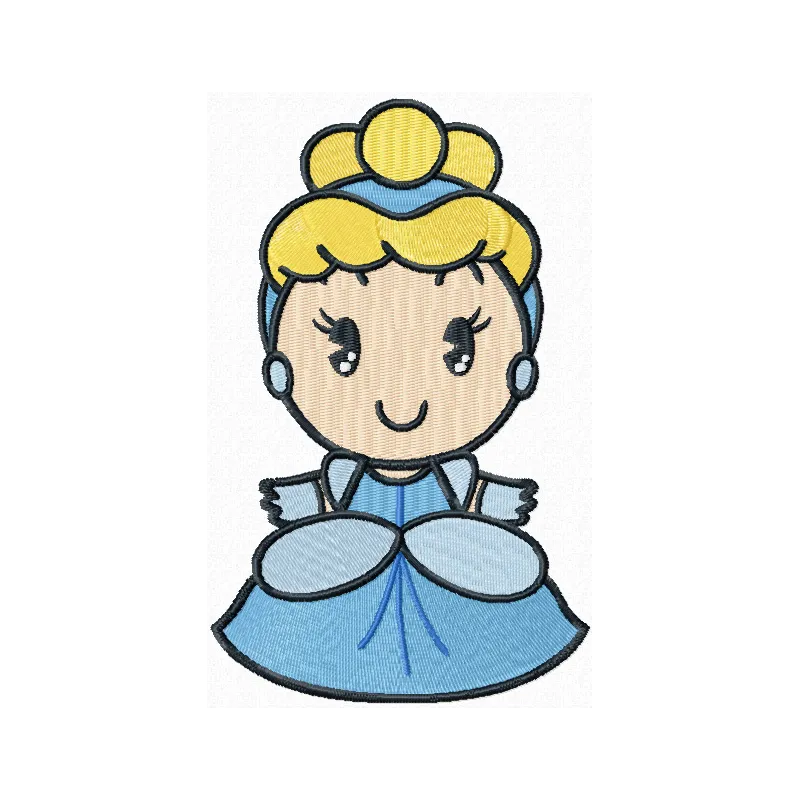Disney Cuties Aurora embroidery design featuring the beloved Sleeping Beauty character in vibrant colors.