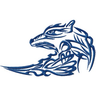 Tribal Wolf embroidery design - Embroidery Design