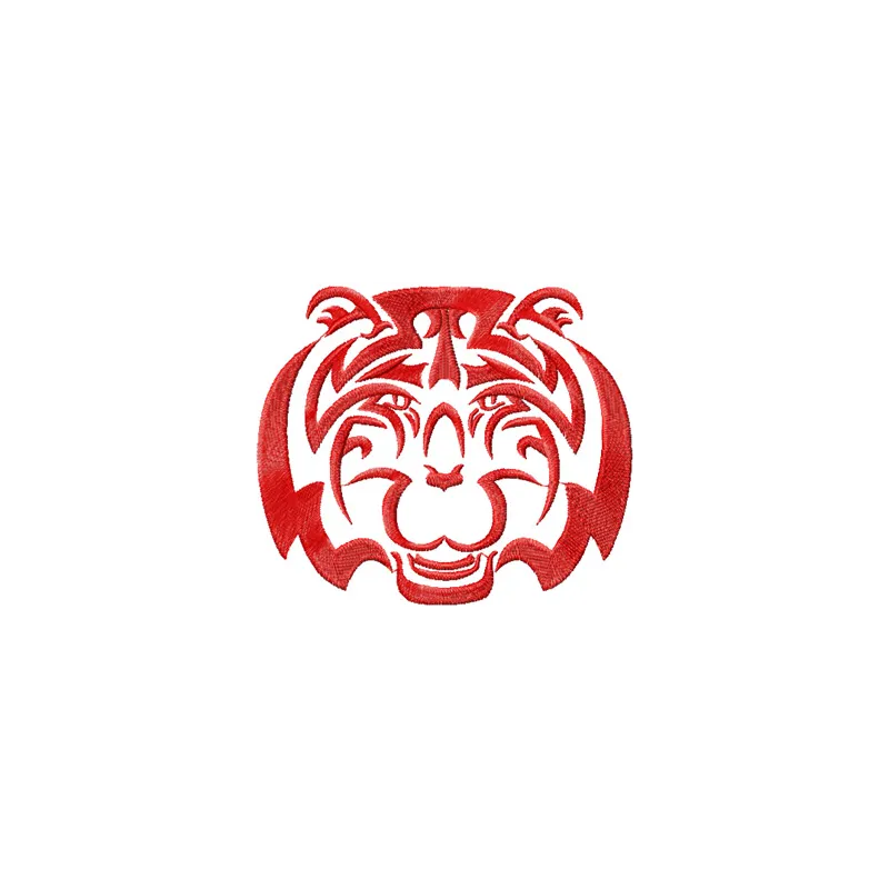 Tribal Tiger 2 embroidery design showcasing a striking tiger motif, perfect for stitching on apparel and home decor.