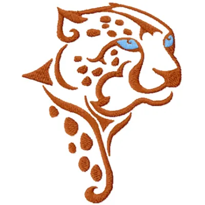 Tribal Leo embroidery design showcasing a majestic lion motif, perfect for embellishing apparel or home decor.