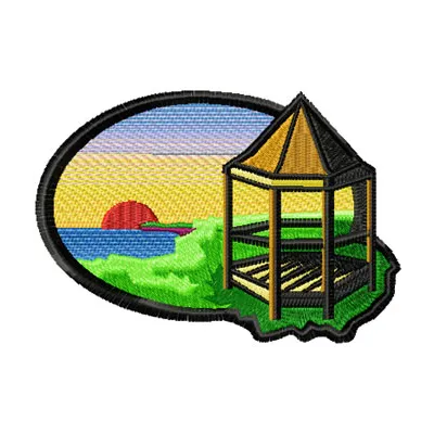 Preview of the Tower embroidery design showcasing intricate stitching patterns inspired by iconic landmarks.